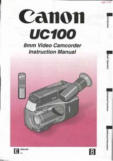 Canon UC 100 manual. Camera Instructions.